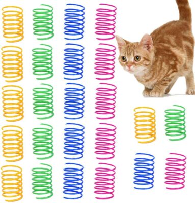 100 Pcs Ressort Jouet Chat: Jouet De Chat à Ressort, Coloré Printeps