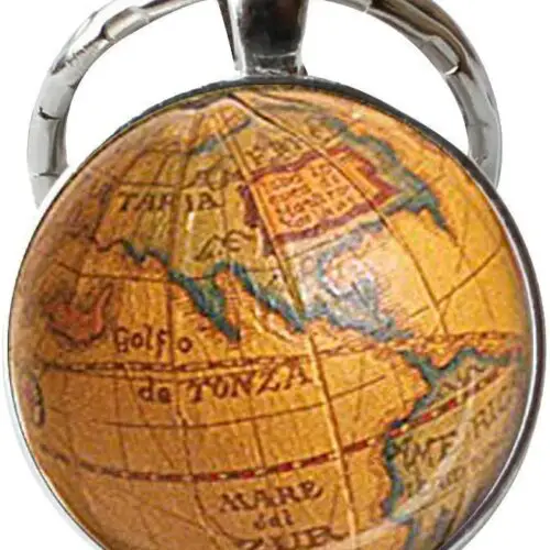 Porte-clé globe vintage
